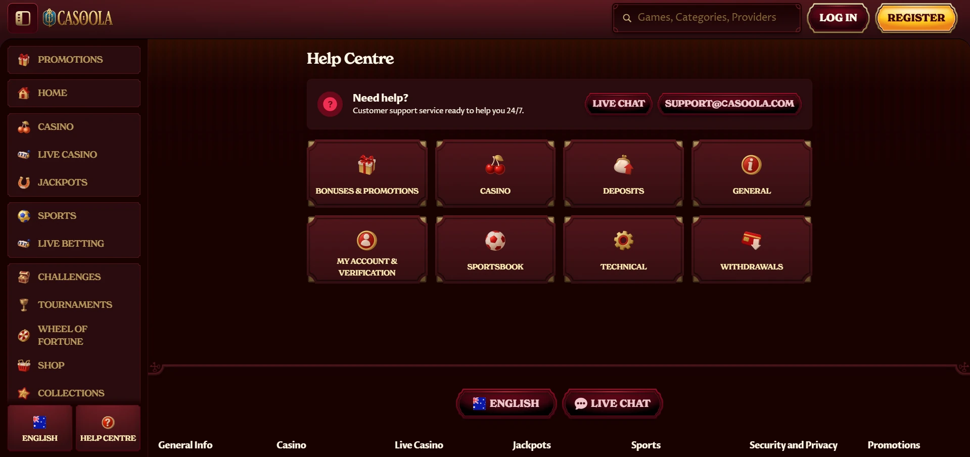Casoola live chat support window